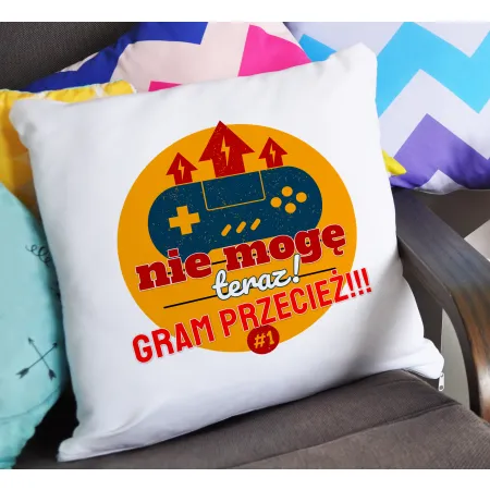 Poduszka dla gracza GAMER nie mogę teraz GRAM